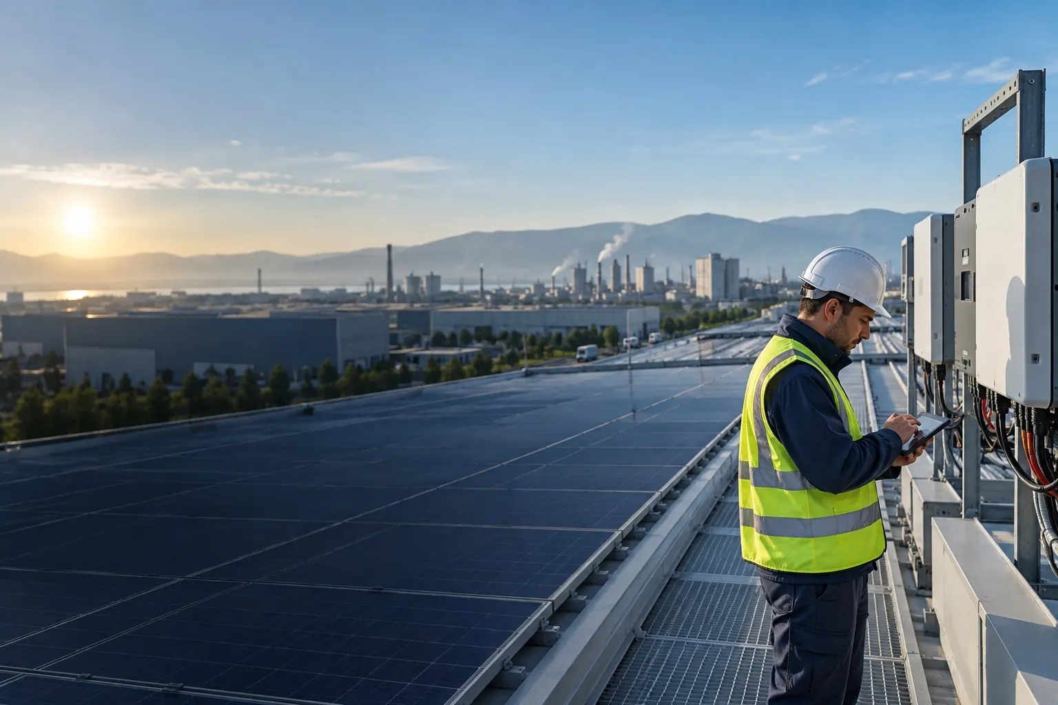 Endüstriyel çatı üzeri solar enerji sistemleri